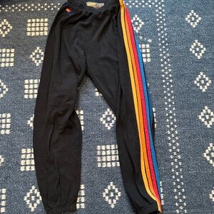 Aviator Nation 5 STRIPE SWEATPANTS - CHARCOAL